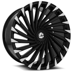 Azara - Azara Wheel AZA-501 30x9.5 Blank 15mm Black/Machined AZA-5013095BLANK+15BM - Image 1