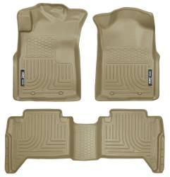 Husky Liners - Husky Liner 98953 Front/Rear Liners-Tan for 05-15 Tacoma Double Cab - Image 1