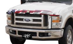Stampede - Stampede 2147-30 Vigilante Premium Hood Protector American Flag w/Eagle Ford - Image 1