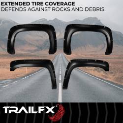 TrailFX - TrailFX TFC3001S Pocket Fender Flares 2" Front 2" Rear Coverage 4PC - Image 2
