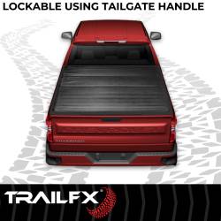 TrailFX - TrailFX TFX2201 Soft Rolling Tonneau Cover Black Vinyl w/Rails - Image 2