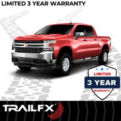 TrailFX - TrailFX A1001B Nerf Bar 4" Oval Side Steps Black Steel Rocker Mount - Image 2