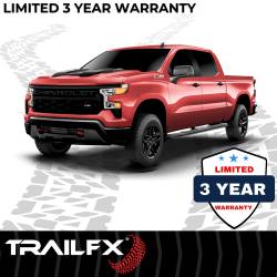 TrailFX - TrailFX A1002B Nerf Bar 4" Oval Side Steps Black Steel Rocker Mount - Image 2