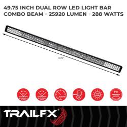 TrailFX - TrailFx 50DRSCM 50" LED Bar 96 CREE 3W Bulbs 288W Flood/Spot Beam Black Housing - Image 2