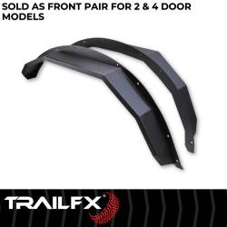 TrailFX - TrailFX BR007T Matte Black Tube Fender Flares 5" Tire Coverage Bolt-On Pair - Image 2