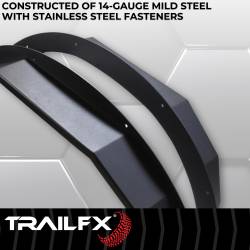 TrailFX - TrailFX BR014T Matte Black Angled Tube Fender Flares 4-3/4" Tire Coverage Pair - Image 2