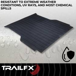 TrailFX - TrailFX 704N Direct-Fit Drop-In Black Rubber Bed Mat for 24-25 Ford Ranger - Image 2
