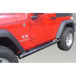 Rugged Ridge - Rugged Ridge 11590.05 3" Round Tube Side Steps Black for Jeep Wrangler - Image 1