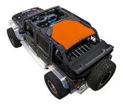 SpiderWebShade - SpiderWebShade Mesh Bikini Top-Orange for JK 4DR SWS-SHDTOP-01-JK4D-REAR-ORG - Image 1