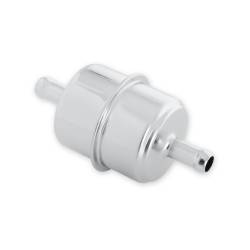 Mr Gasket - Mr Gasket 9746 Chrome Plated Canister Fuel Filter 3/8" ID Hose Race Only - Image 2
