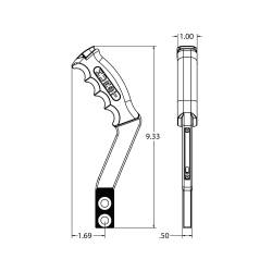 Hurst 5381001 Nitro Stick Manual Shifter Handle w/Switch Tall Black
