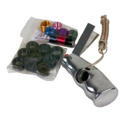 Hurst - Hurst 1530011 Polished Aluminum Universal T-Handle Manual Shift Knob w/Button - Image 2