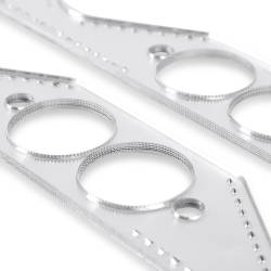 Mr Gasket - Mr Gasket 7402G Aluminum Exhaust Gasket Round Port Chevy Small Block - Image 4