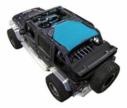 SpiderWebShade - SpiderWebShade Mesh Bikini Top-Teal for JK 4DR SWS-SHDTOP-01-JK4D-REAR-TEL - Image 1