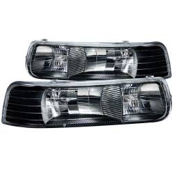 Anzo USA Black Crystal Headlight Set Silverado/Tahoe/Suburban 111155
