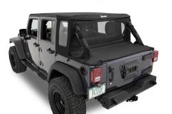 Bestop - Bestop 53901-17 Black Twill Halftop Soft Top for 07-18 Jeep Wrangler JK 4DR - Image 5