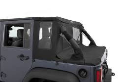 Bestop - Bestop 53901-35 Black Diamond Halftop Soft Top for 07-18 Jeep Wrangler JK 4DR - Image 9