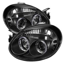 Spyder Auto - Spyder Auto 5009920 Black/Clear LED Halo Projector Headlights - Image 1