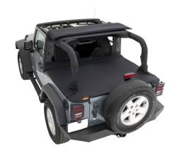 Bushwacker - Bushwacker Trail Armor Flatback Soft Top Black Twill for Wrangler JK 2DR 15235 - Image 2