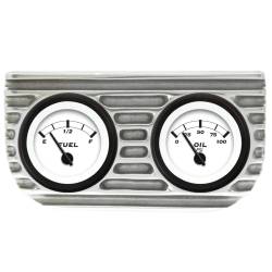 Vintage Parts - Vintage Parts VPAGB2FO Finned Dual Bezel Mount w/Aurora Fuel & Oil Gauges - Image 1