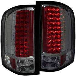 Anzo USA Chrome LED Smoked Lens Taillight Set Silverado Trucks 311159