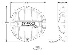 B&M - B&M 11317 Chevrolet Dodge GMC Ram Differential Cover - Image 2