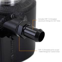 Mishimoto - Mishimoto MMRT-EXP-TRDBK Universal Aluminum Coolant Expansion Tank Wrinkle Black - Image 2