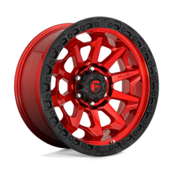 Fuel 1PC - Fuel Off RoadWheel D695 COVERT 17x9 5x5.0 -12mm Red w/Black Ring D69517907545 - Image 1