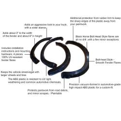 Black Horse Off Road - Black Horse FF-FOF121SM Fender Flares Black for 21-24 Ford F150 - Image 2