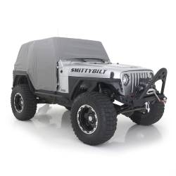 Smittybilt - Smittybilt 1061 Outdoor Cab Cover w/Door Flap-Gray for Jeep Wrangler TJ - Image 2