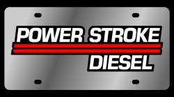 Eurosport Daytona - Eurosport Daytona 1509-1 Stainless License Plate Power Stroke Diesel Logo - Image 1