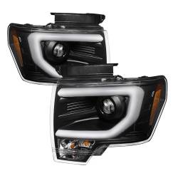 Spyder Auto - Spyder Auto DRL Projector Headlights Black/Clear 09-14 Ford F150 5077592 - Image 1
