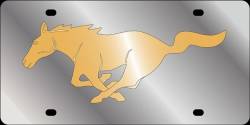 Eurosport Daytona - Eurosport Daytona 1520-2 Stainless License Plate Mustang Pony Logo - Image 1
