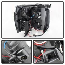 Spyder Auto - Spyder Auto 5009494 Black/Clear Halo Projector Headlights for 07-13 Silverado - Image 3