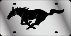 Eurosport Daytona - Eurosport Daytona 1520-1 Stainless License Plate Mustang Pony Logo - Image 1