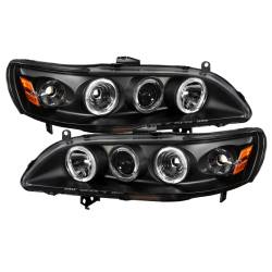 Spyder Auto - Spyder Auto 5010728 Black/Clear LED Halo Projector Headlights - Image 1