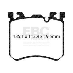 EBC Brakes - EBC Brakes DP32091C Redstuff Ceramic Low Dust Brake Pads for 10-18 X5 X6 - Image 1