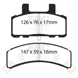 EBC Brakes - EBC Brakes DP41273R Yellowstuff Street & Track Brake Pads - Image 1