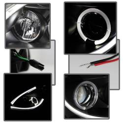 Spyder Auto - Spyder Auto 5076830 Black/Clear LED Halo Projector Headlights - Image 4