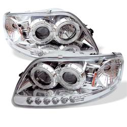 Spyder Auto - Spyder Auto 5010278 LED Halo Headlights Chrome/Clear for 97-03 Expedition F150 - Image 1