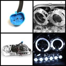 Spyder Auto - Spyder Auto 5010278 LED Halo Headlights Chrome/Clear for 97-03 Expedition F150 - Image 2