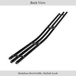 APS - APS Stainless Billet Bumper Grille Black for 05-10 Dodge Charger GR04FFD39J - Image 3