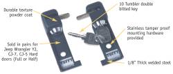 Tuffy Security Products - Tuffy Security 037-01 Security Door Locker for 55-95 Jeep Wrangler YJ CJ - Image 3