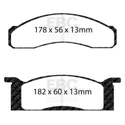 EBC Brakes - EBC Brakes DP31158C Redstuff Ceramic Low Dust Front Brake Pads for Mercury/Ford - Image 1