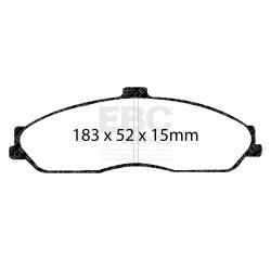 EBC Brakes - EBC Brakes DP31162C Redstuff Ceramic Low Dust Brake Pads for Corvette GTO XLR - Image 1