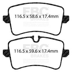 EBC Brakes - EBC Brakes DP32082C Redstuff Ceramic Low Dust Brake Pads - Image 1