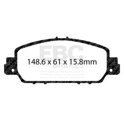 EBC Brakes - EBC Brakes DP43014R Yellowstuff Street & Track Brake Pads for Accord HR-V - Image 1