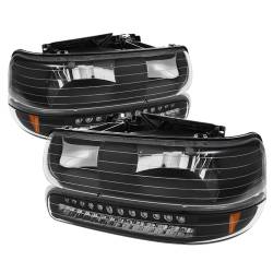 xTune Auto - xTune Auto 5069467 Crystal Front Headlight Kit Black/Clear - Image 1