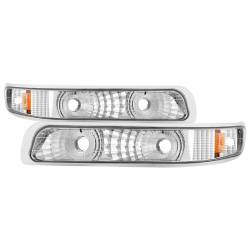 Spyder Auto - xTune Auto 5064295 Chrome/Clear Front Bumper Lights - Image 1