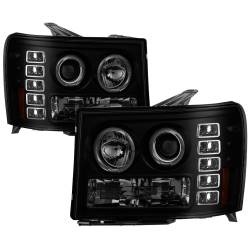 Spyder Auto - Spyder Auto 5078506 LED Halo Projector Headlights Black/Smoked - Image 1